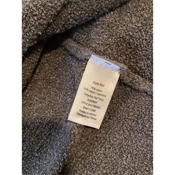 Barefoot Dreams Cozychic  Lite Knit Cardigan Sz S/M Gray - Picture 8 of 10